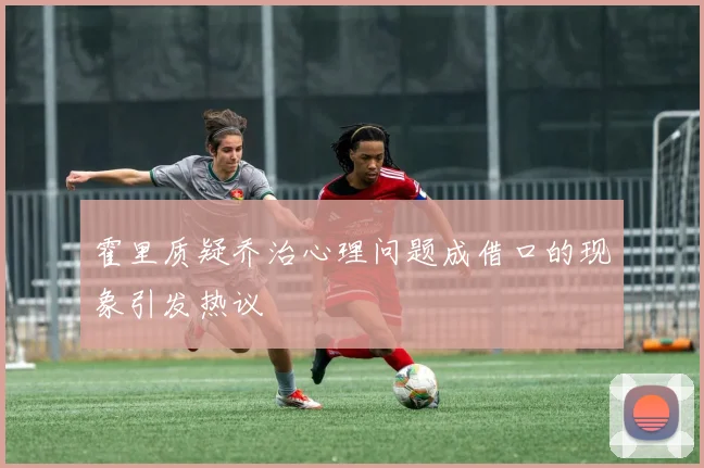 霍里质疑乔治心理问题成借口的现象引发热议